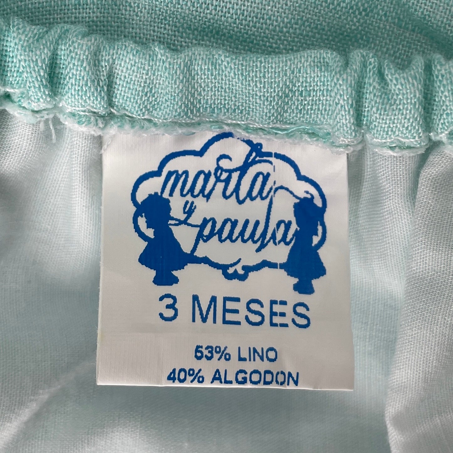 Set Marta y Paula Rayas Encaje Verde-Talla 3M