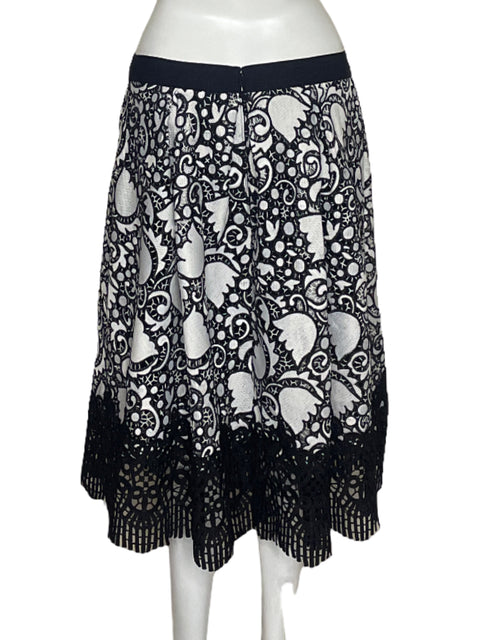 Falda Ann Taylor Encaje Blanco-Talla 10