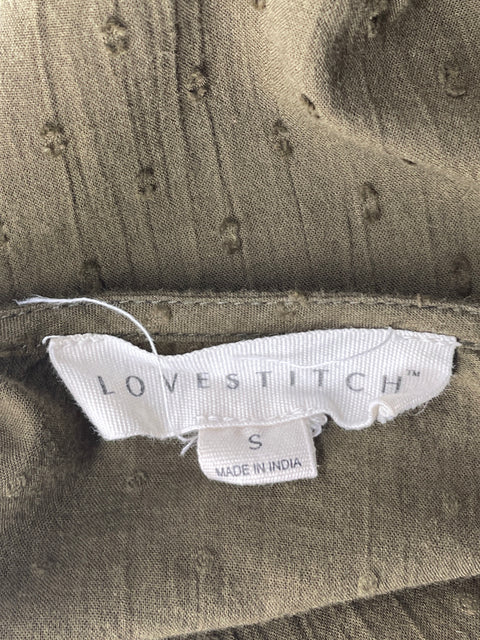 Blusa Lovestitch Troquelada Verde-Talla S