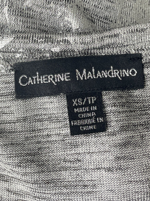 Blusa Catherine Malandrino Estampado Gris-Talla XS