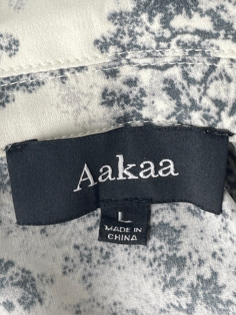 Camisa Aakaa Crop Estampada Blanco-Talla L