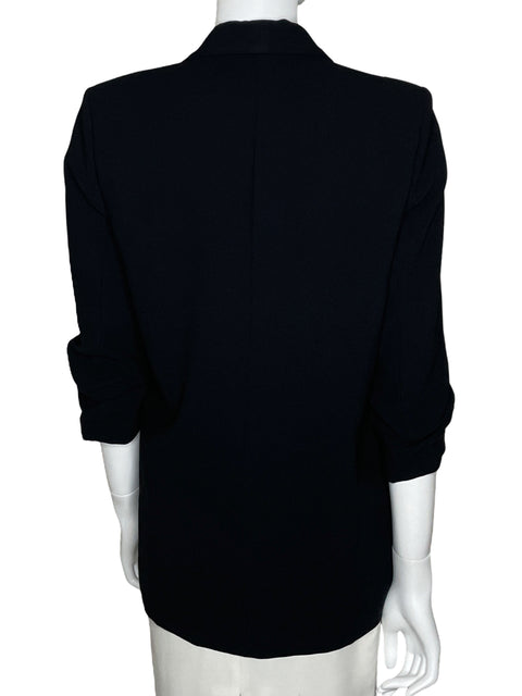 Blazer Zara Mangas Drapeadas Negro-Talla M