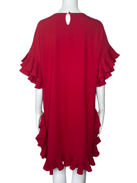 Vestido Gracia Plizado Rojo-Talla S