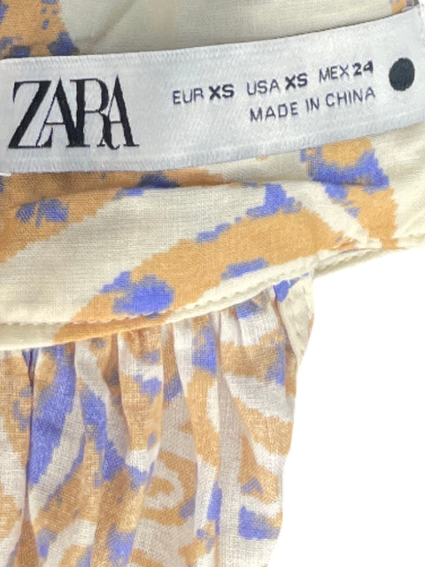 Vestido Zara Halter Cinturon Beige - Talla XS