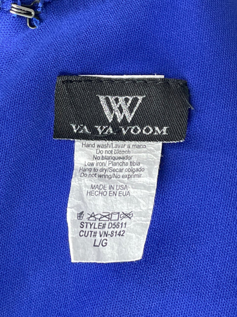 Vestido Va Va Voom Maxi Escotado Azul-Talla L
