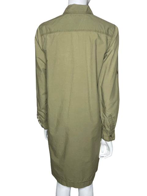 Vestido Tommy Hilfiger Camisero Manga Larga Verde-Talla 12