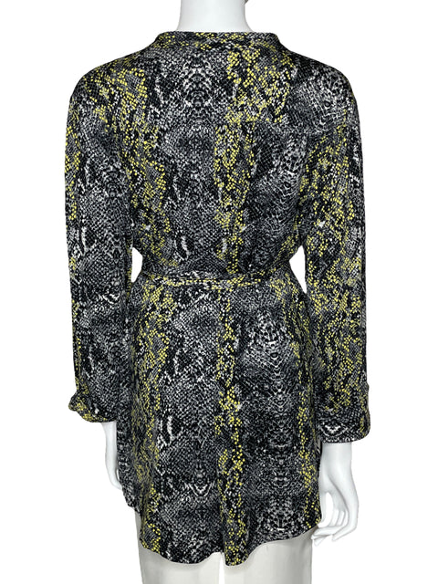 Blusa Inc International Concept Manga Larga Gris-Talla M