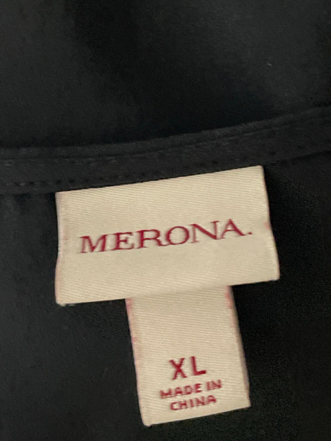 Blusa Merona Vuelos Sin Manga Negro-Talla XL