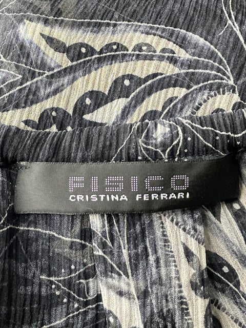 Blusa Cristina Ferrari Estampada Negro-Talla S