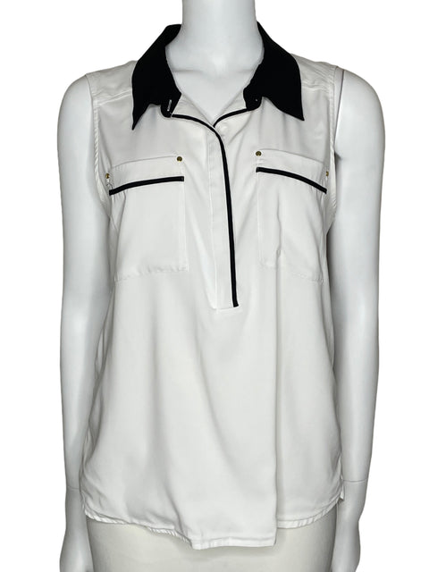 Top Calvin Klein Bolsillos Sin Mangas Blanco-Talla L