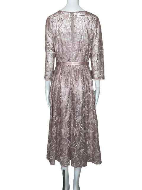 Vestido Alex Evenings Encaje Mangas Rosado-Talla 6