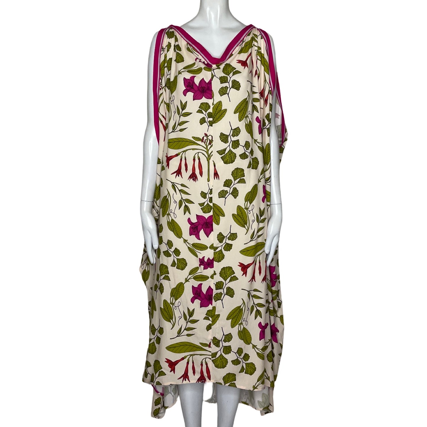 Vestido Andrea Otalora Hojas Beige - Talla L