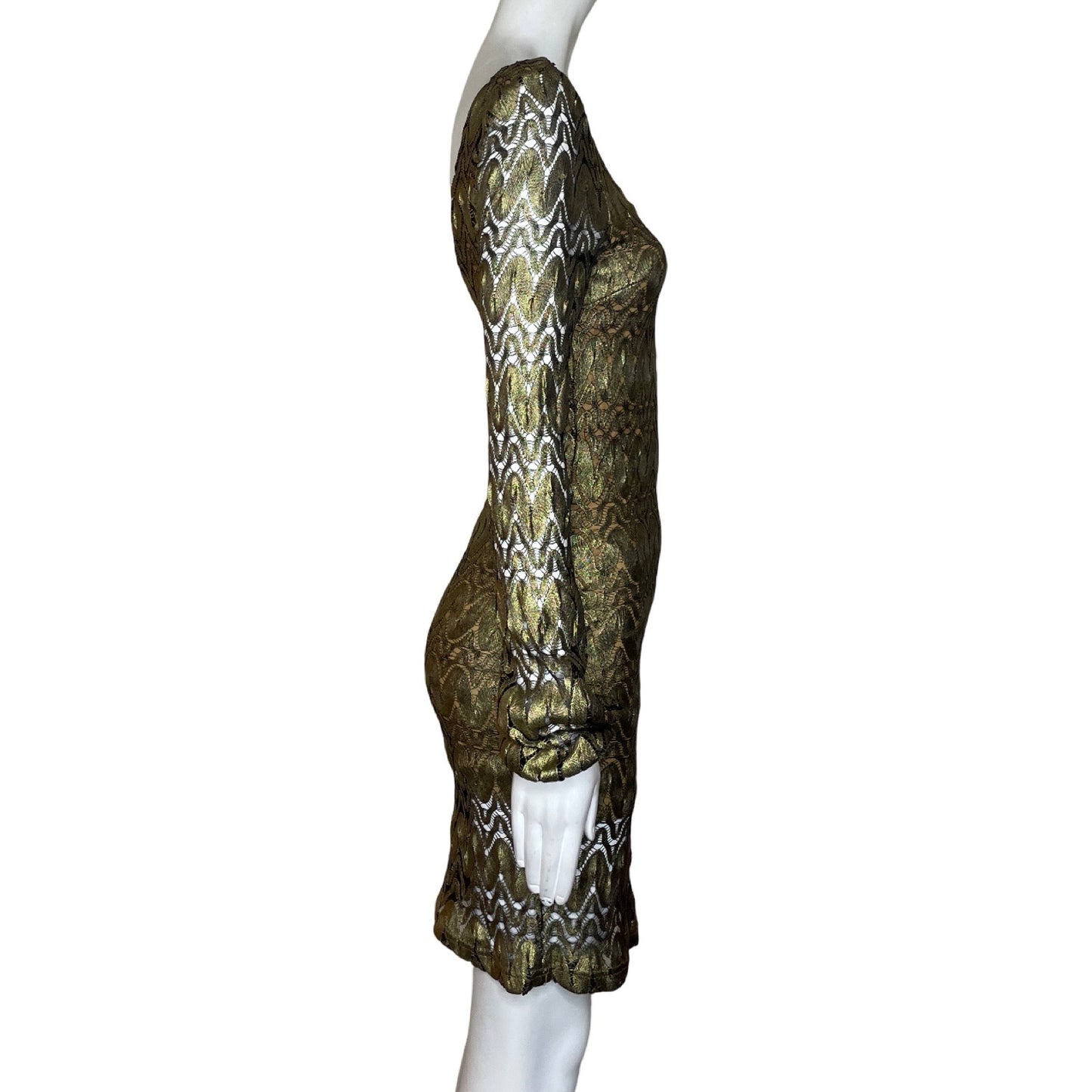 Vestido San Joy Brillante Dorado - Talla S