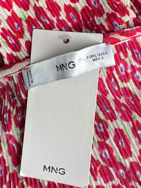 Vestido MNG Fluido Print Rosado-Talla 8