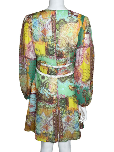 Vestido Tesoro TPS Mini Floral Verde-Talla L