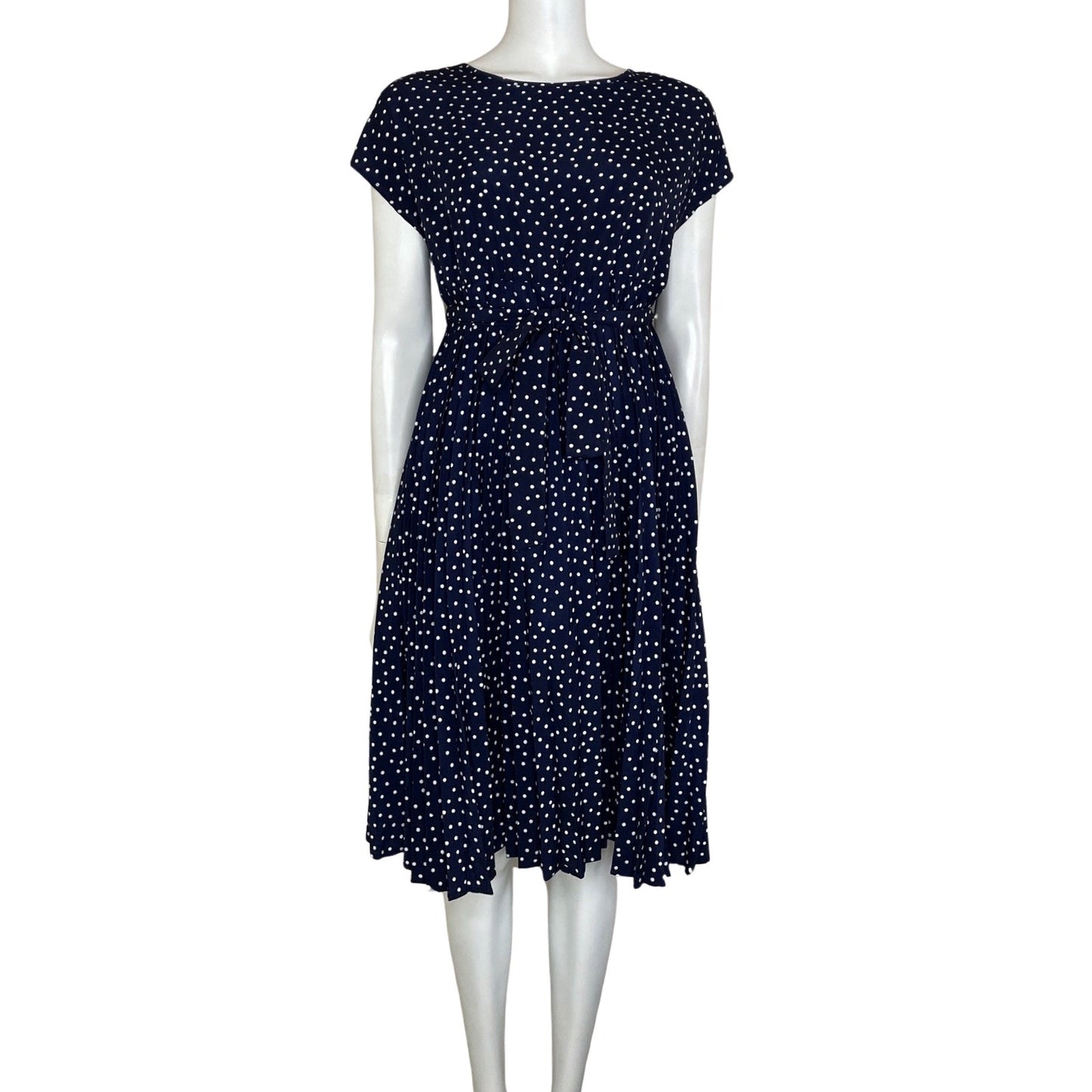 Vestido Tesoro TPS Puntos Plisado Azul-Talla U