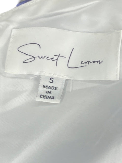 Vestido Sweet Lemon Mangas Puff Blanco-Talla S
