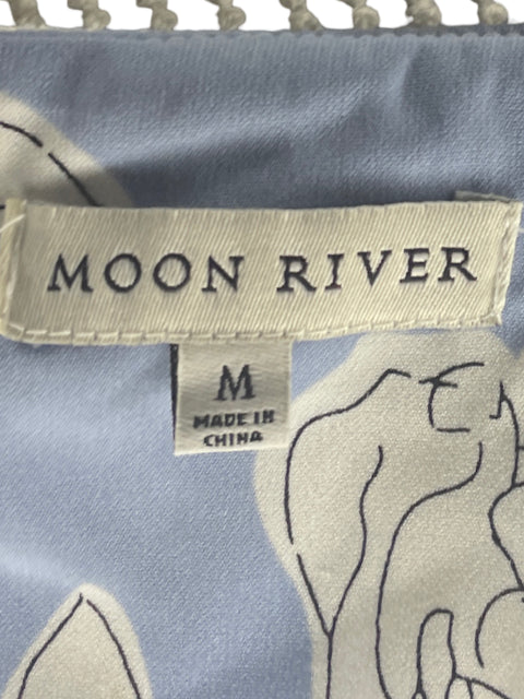 Vestido Moon River Cruzado Azul-Talla M