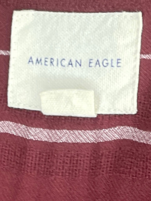 Camisa American Eagle Rayas Rojo-Talla S