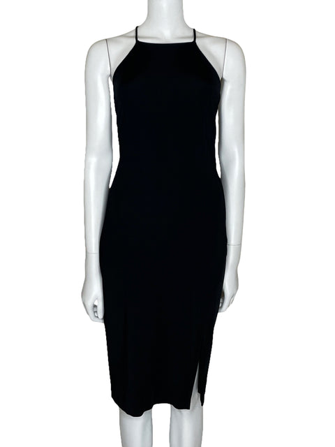 Vestido Ralph Lauren Halter Sin Mangas Negro-Talla 12