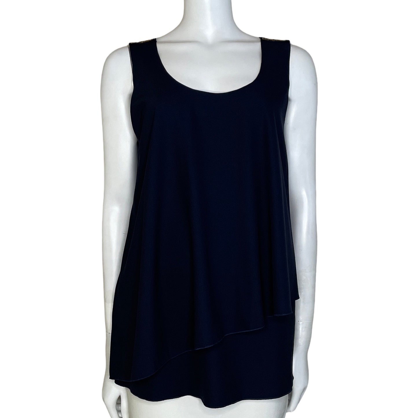 Blusa Hugo Boss Boss Orange Sin Mangas Azul-
Talla 8