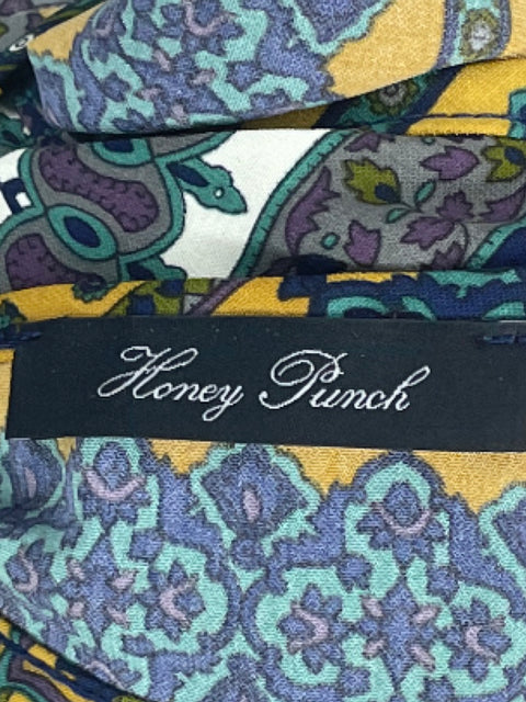 Blusa Honey Punch Estampado Halter Verde-Talla M