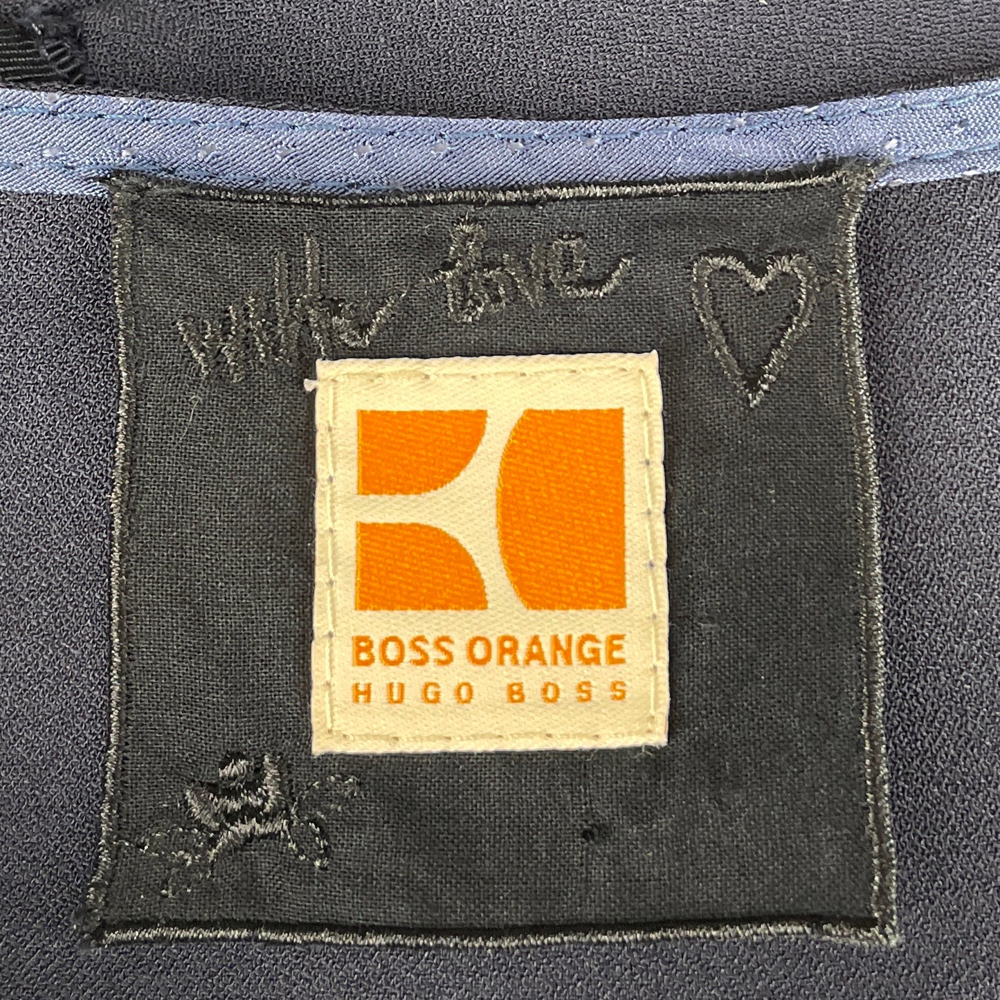 Blusa Hugo Boss Boss Orange Sin Mangas Azul-
Talla 8