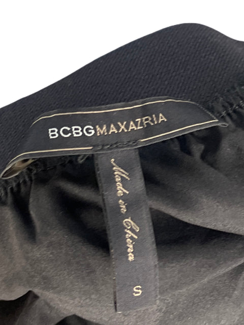 Falda BCBG Plisada Metalizada Gris-Talla S
