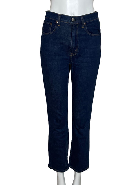 Pantalón Abercrombie & Fitch Ankle Straight Azul-Talla 25