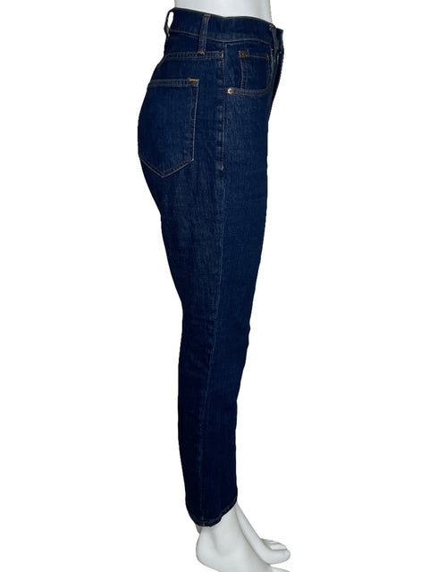 Pantalón Abercrombie & Fitch Ankle Straight Azul-Talla 25