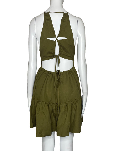 Vestido Shona Joy Halter Verde-Talla 4