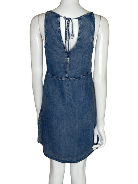 Vestido Calvin Klein Fluido Tirantes Azul-Talla XS