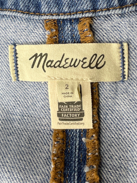 Chaleco Madewell Asimétrico Azul-Talla 2
