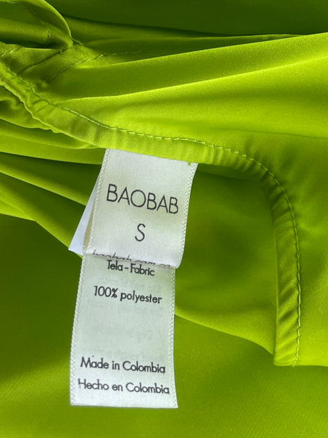 Vestido Baobab Satinado Verde-Talla S