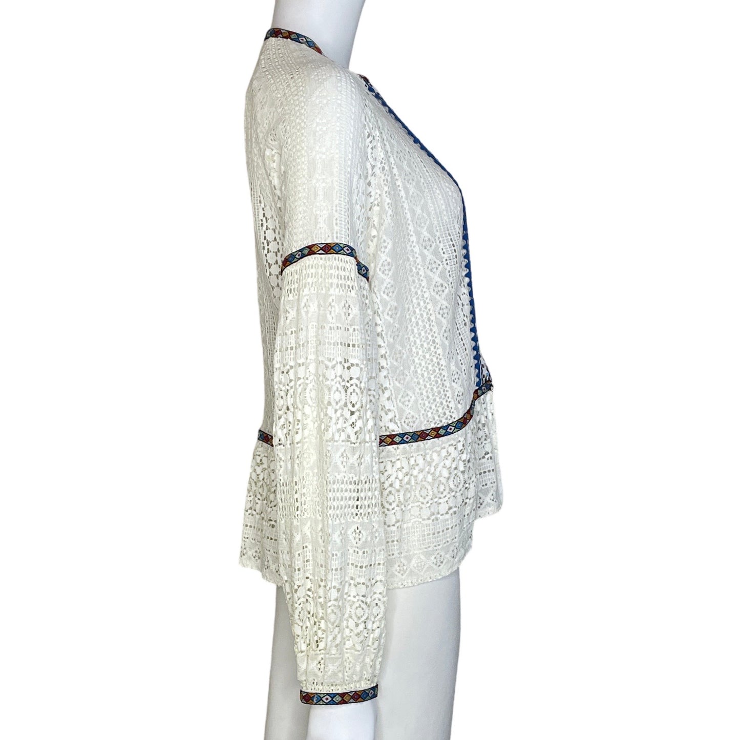 Cardigan Souchi Tejido Encaje Blanco-Talla L