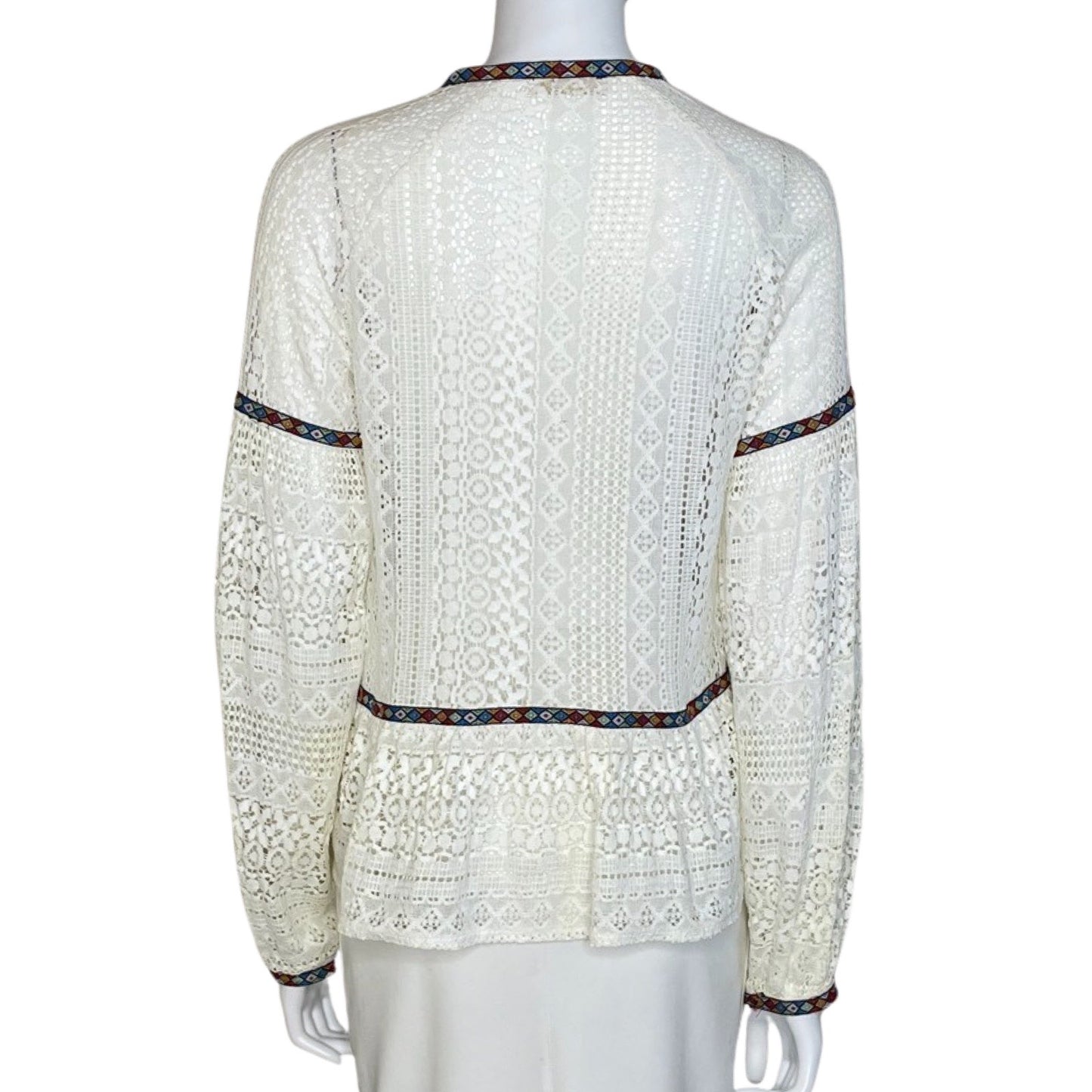 Cardigan Souchi Tejido Encaje Blanco-Talla L