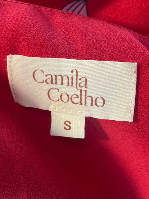 Vestido Camila Coelho Floral Rojo-Talla S