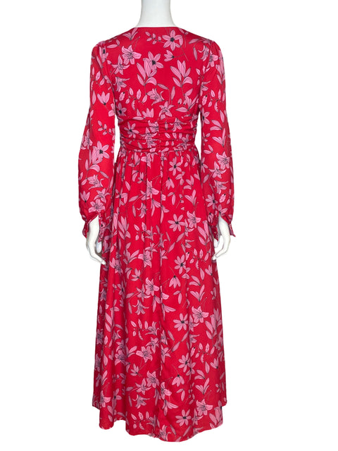 Vestido Camila Coelho Floral Rojo-Talla S