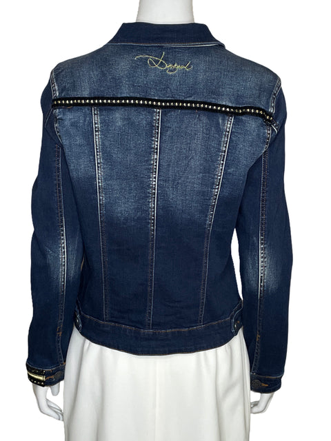Chaqueta Desigual Bordada Azul-Talla M