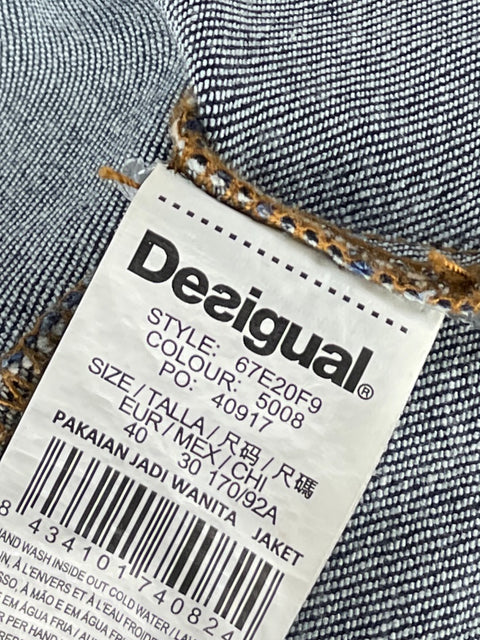 Chaqueta Desigual Bordada Azul-Talla M