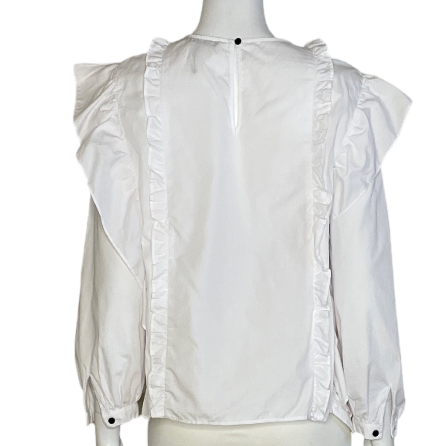 Camisa Zara Vuelos Blanco-Talla XS