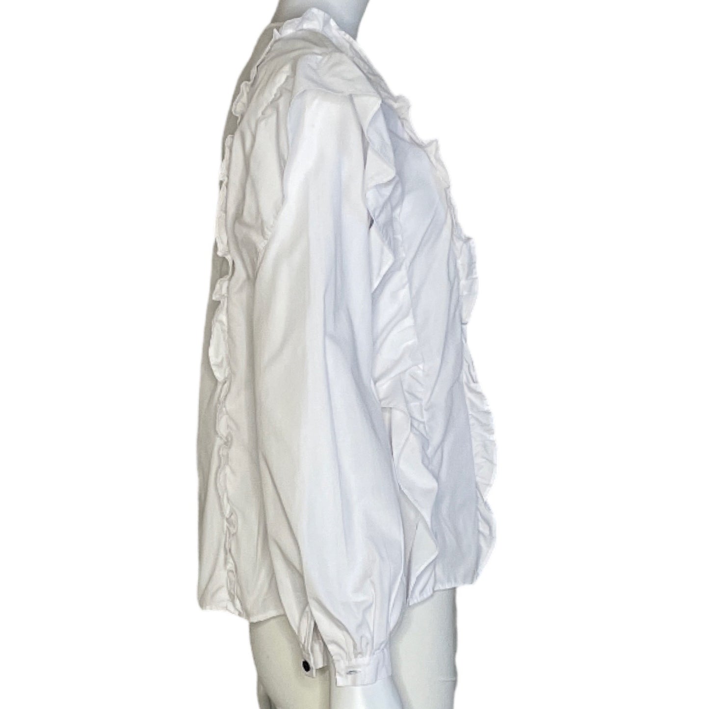 Camisa Zara Vuelos Blanco-Talla XS