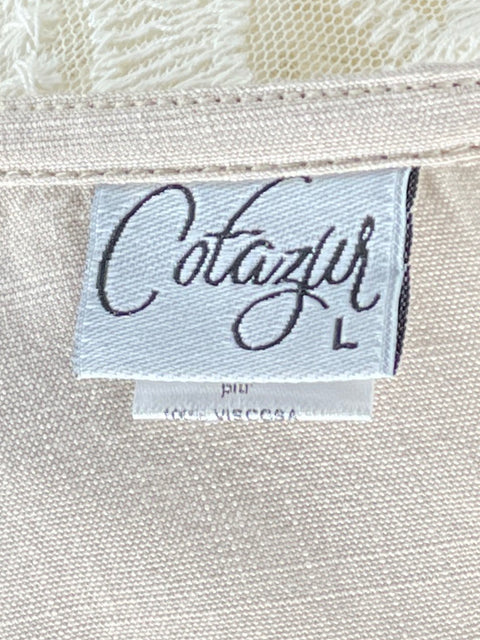 Top Cotazur Encaje Beige-Talla L
