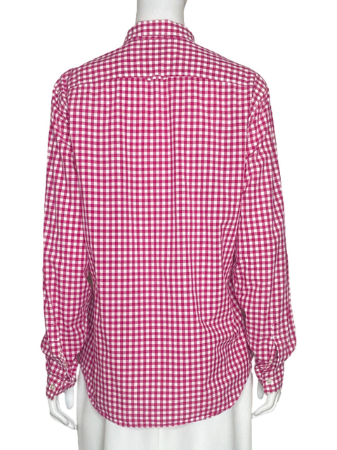 Camisa Burberry Cuadros Fucsia - Talla M