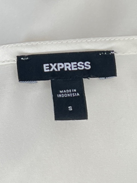Blusa Express Satinada Manga Larga Blanco-Talla S