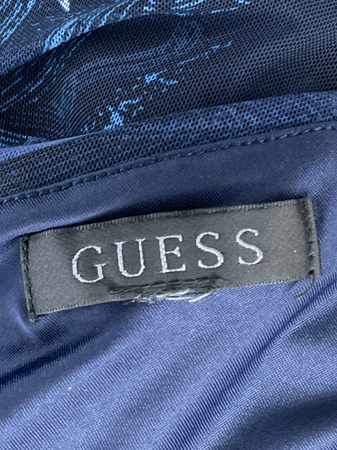 Top Guess Drapeado Sin Mangas Azul-Talla S