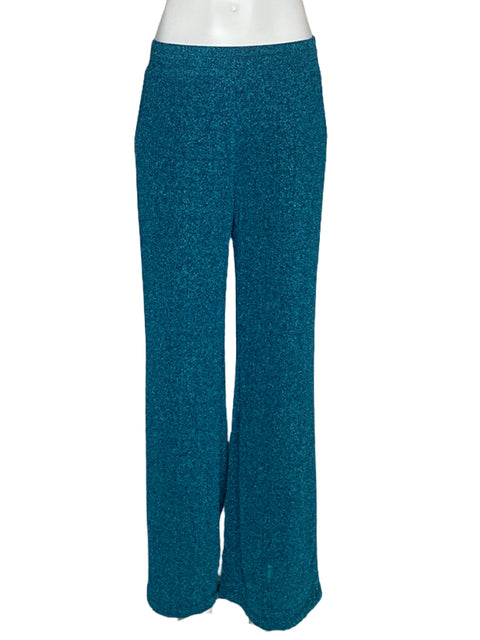 Pantalón If She Love Areum Lurex Azul-Talla M