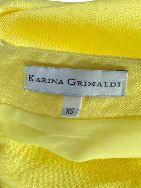 Vestido Karina Grimaldi Vuelos Amarillo-Talla XS