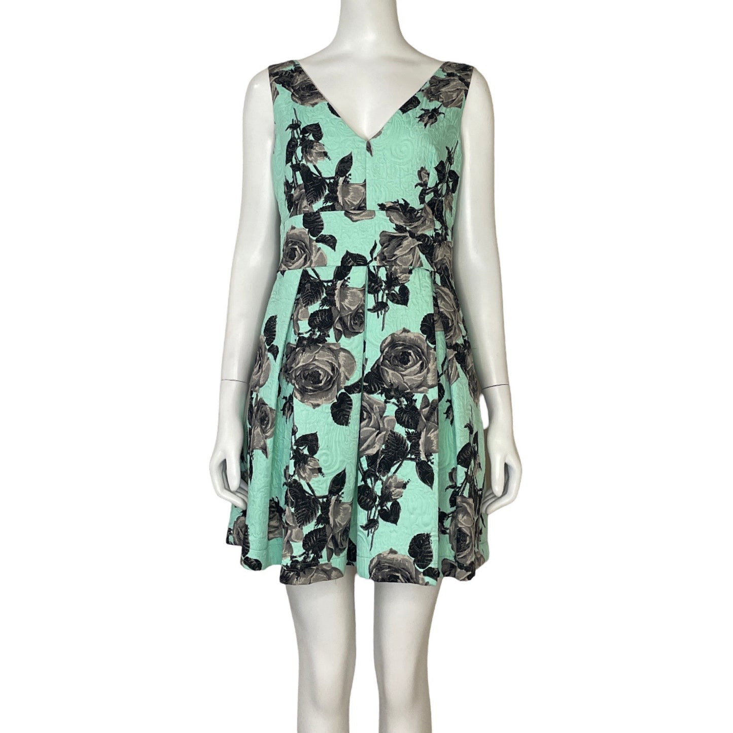 Vestido Topshop Tiras Floral Verde - Talla 8