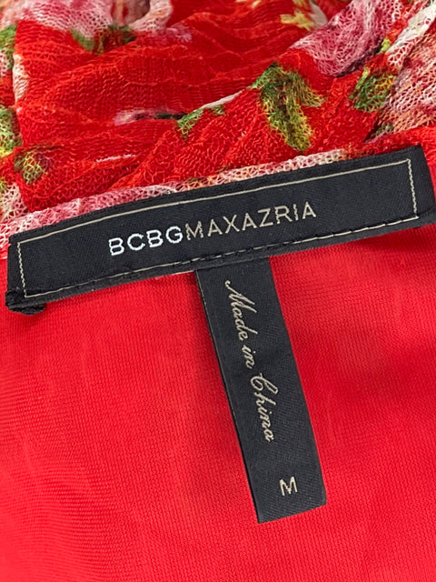 Body BCBG Encaje Vuelos Rojo-Talla M